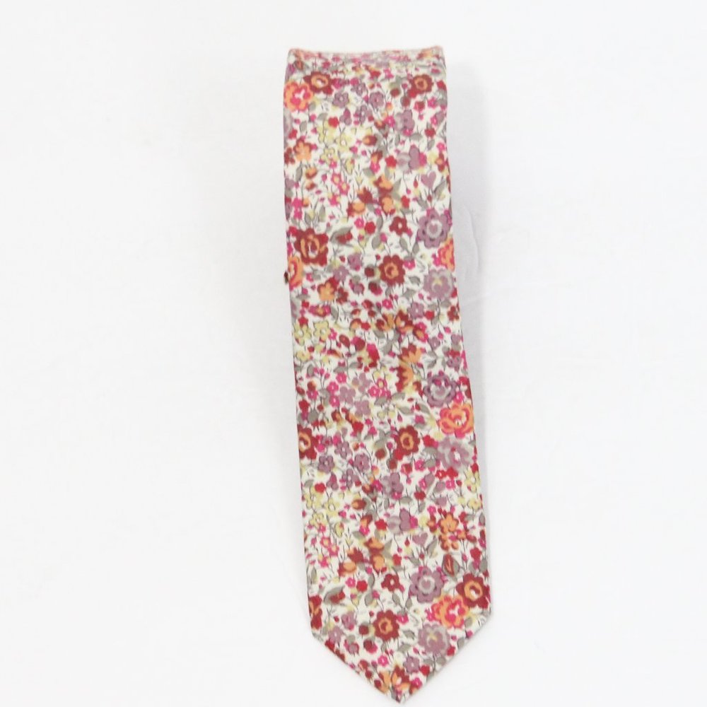 Express Skinny Tie Liberty Fabric Mens Floral prep - Picture 7 of 8